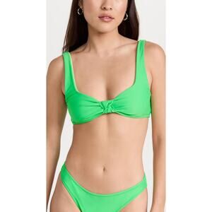 New Shani Shemer Swimwear Hindle Bikini Top in Grass Green Size L